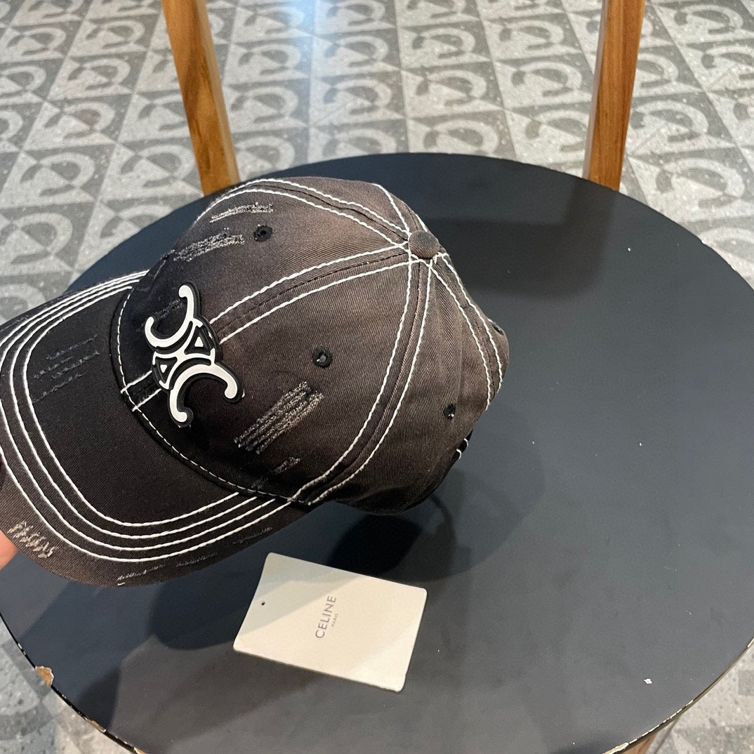BASEBALL CAP MODEL 650510 IN BLACK OMBRE COTTON
