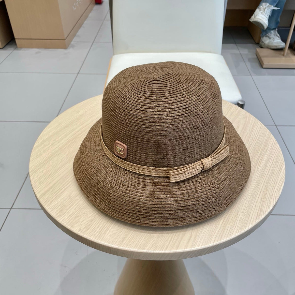 BUKET HAT MODEL 650559 IN BROWN SPRAY FABRIC