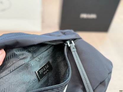 MINI BELT BAG 23 IN BLACK RE-NYLON ADJUSTABLE STRAP