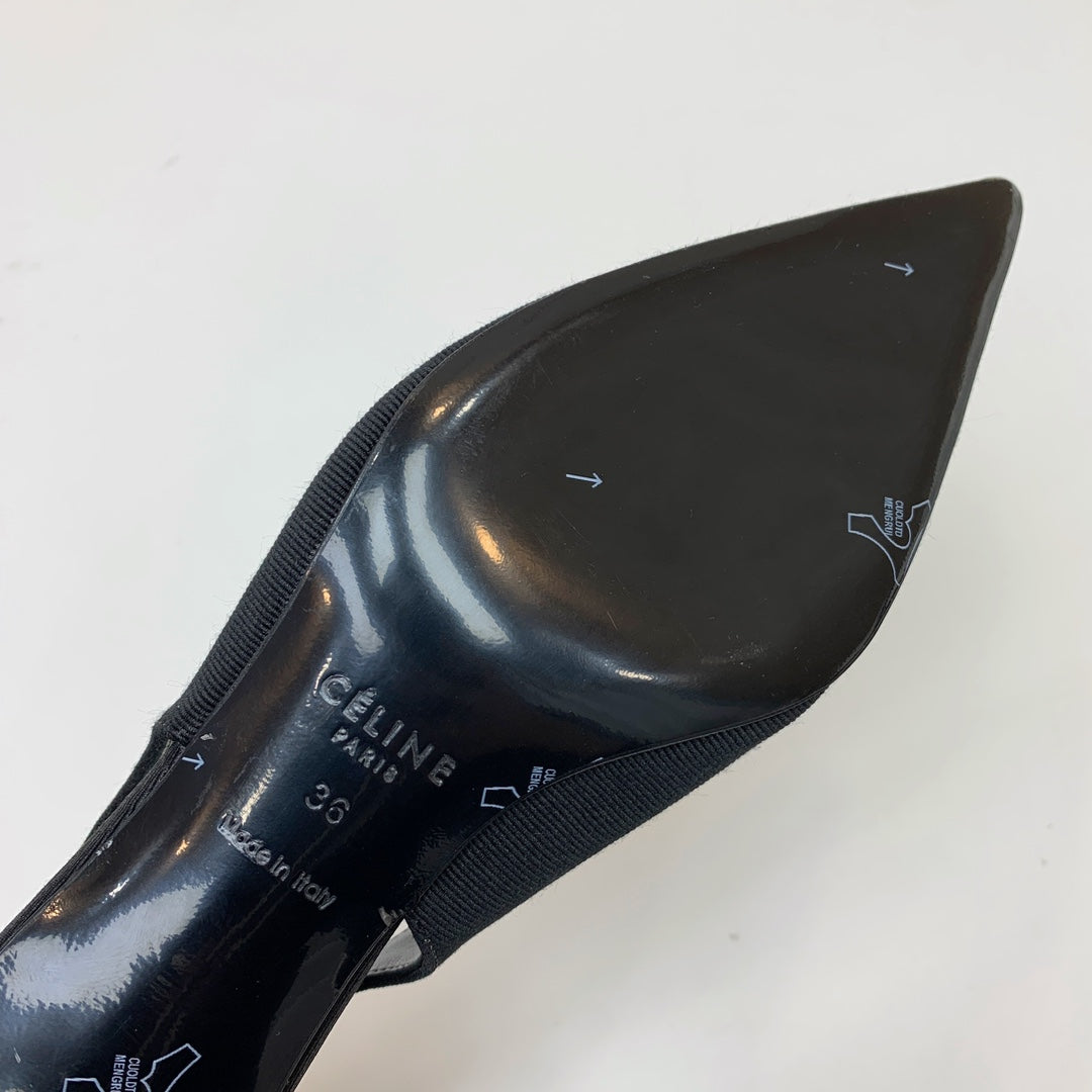 ALMA TRIOMPHE SLINGBACK IN BLACK SUEDE