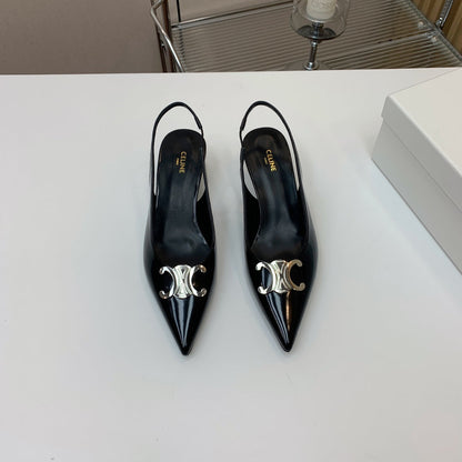 ALMA TRIOMPHE SLINGBACK IN BLACK PATENT CALFSKIN