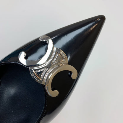 ALMA TRIOMPHE SLINGBACK IN BLACK PATENT CALFSKIN