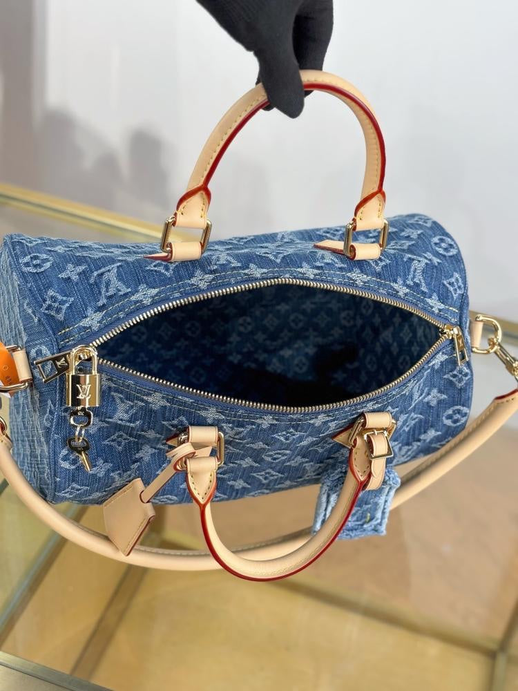 Louis Vuitton Monogram Denim Speedy Soft 30 bag