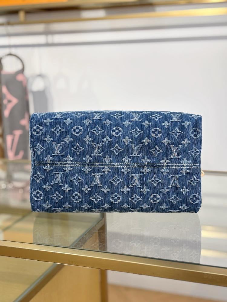 Louis Vuitton Monogram Denim Speedy Soft 30 bag