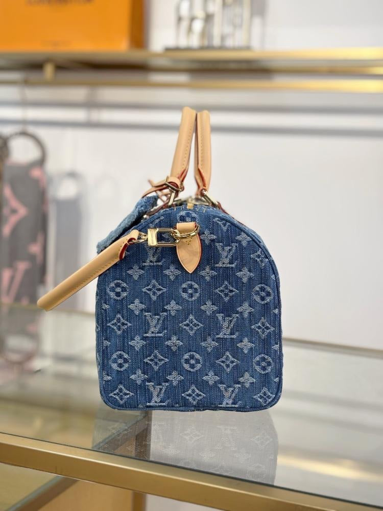 Louis Vuitton Monogram Denim Speedy Soft 30 bag