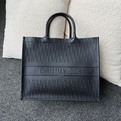 Dior Book Tote Largr Bag Claf Black