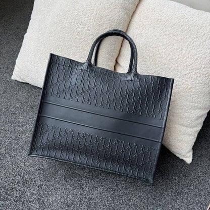 Dior Book Tote Largr Bag Claf Black