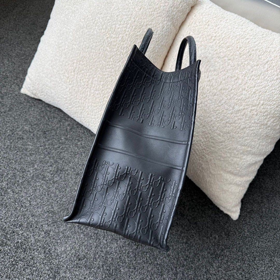 Dior Book Tote Largr Bag Claf Black