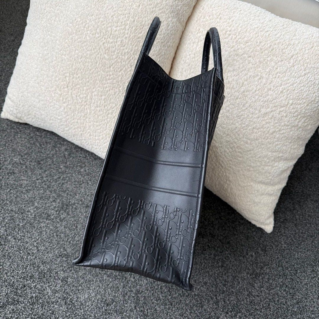 Dior Book Tote Largr Bag Claf Black