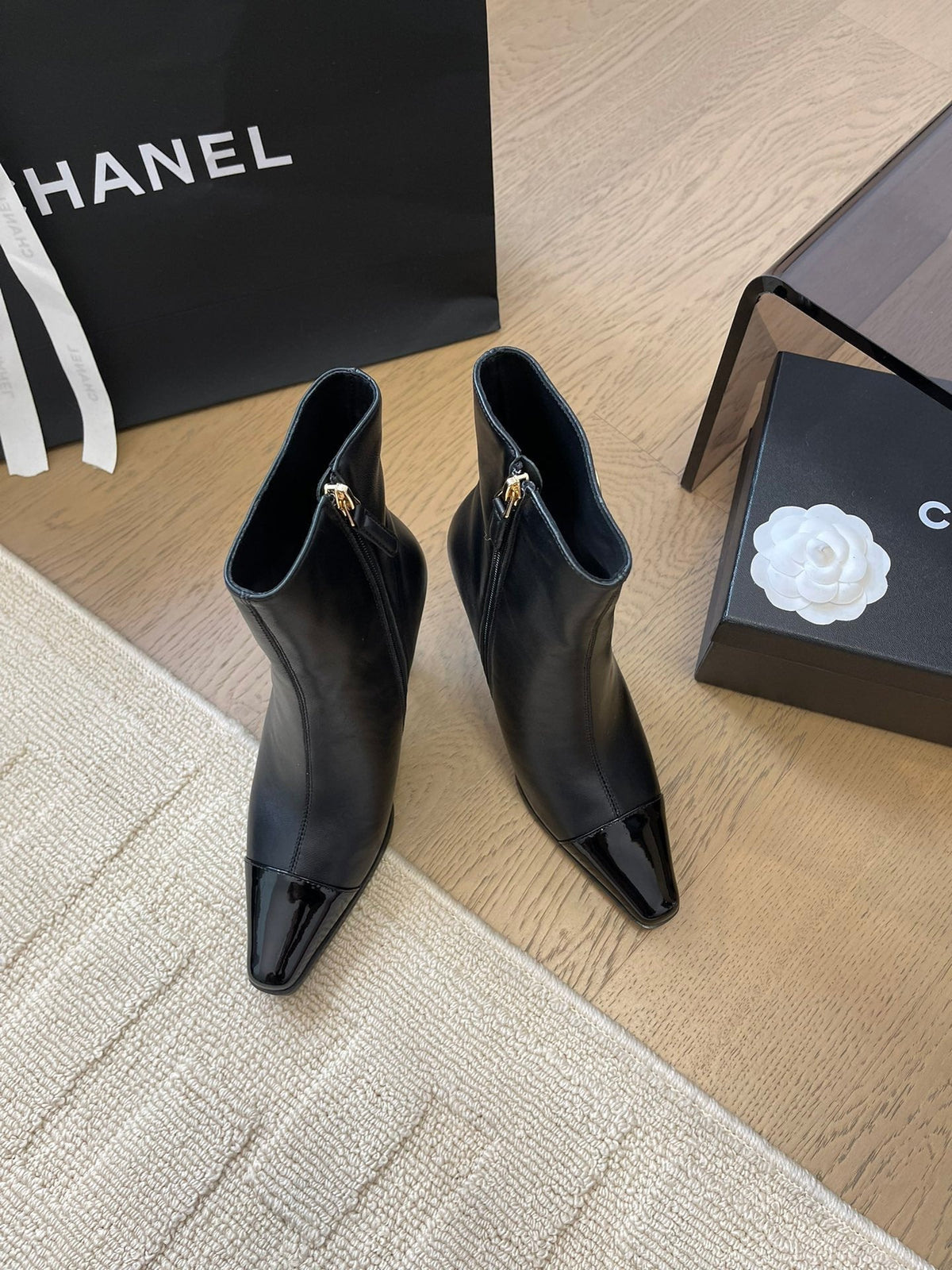 BONGADE BOOTS IN BLACK CALFSKIN