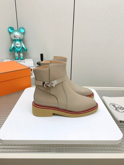 BOTINES HISTORY BOOTS IN DESERT BROWN CALFSKIN