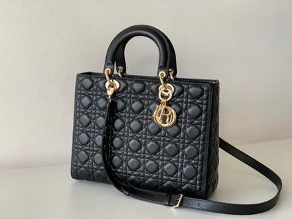 Dior Lady Black Gold Hardware (Large size)