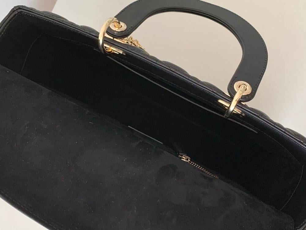 Dior Lady Black Gold Hardware (Large size)