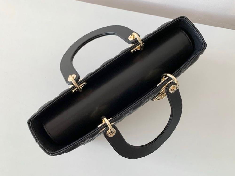 Dior Lady Black Gold Hardware (Large size)