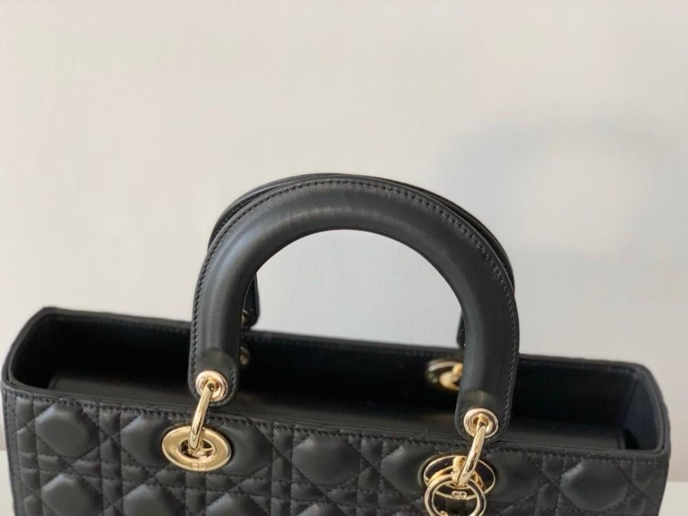 Dior Lady Black Gold Hardware (Large size)