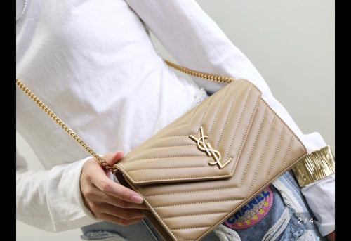 Saint Laurent Cassandre Envelope Chain Wallet