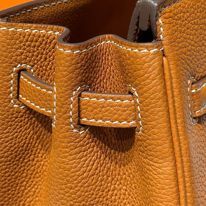 HN 25 IN BURNT ORANGE CALFSKIN GOLD HARDWARE