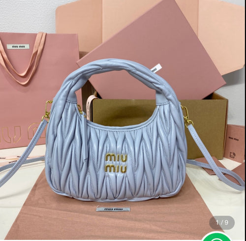 Miu Miu Wander Matelassé Nappa Hobo bag