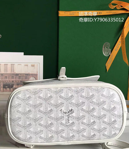 Goyard Goyardine Mini Alpin Backpack in white