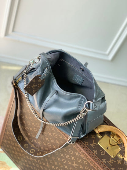 CARRYALL CARGO VIBE PM 33.5 IN GREY LAMBSKIN BROWN MONOGRAM TAG