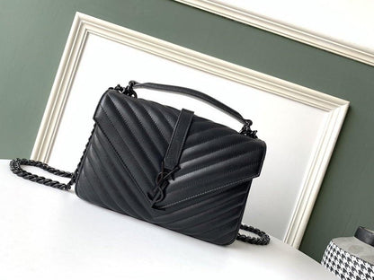 YSL College Medium Quilted Leather Bag