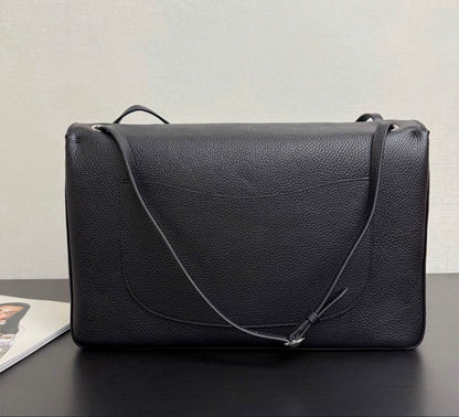 Chanel Maxi Flap 38 Black Sliver Hardware