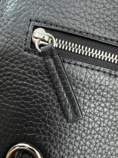 Chanel Maxi Flap 38 Black Sliver Hardware