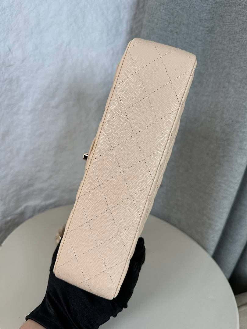 Chanel Classic Flap Medium Beige Gold Hardware