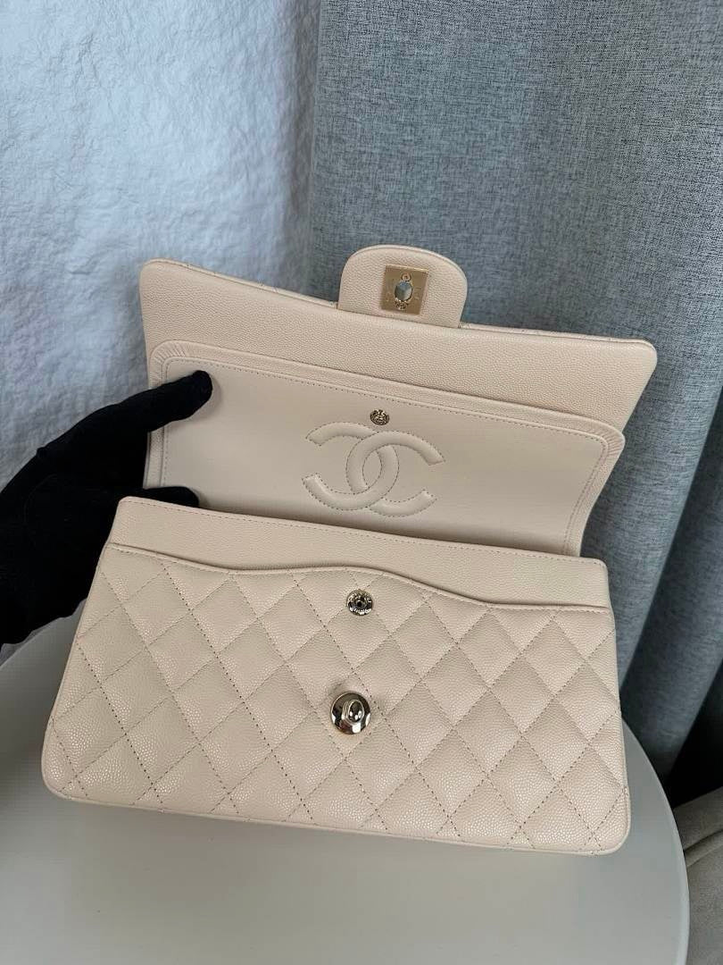 Chanel Classic Flap Medium Beige Gold Hardware