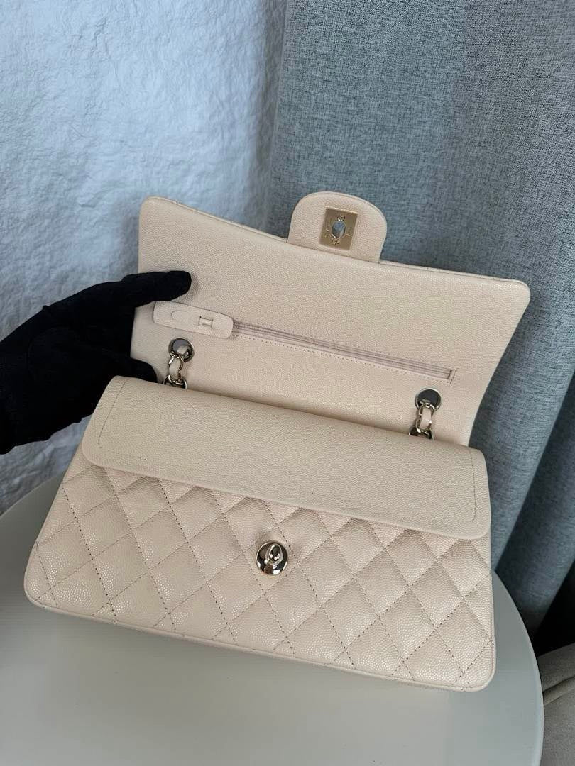 Chanel Classic Flap Medium Beige Gold Hardware