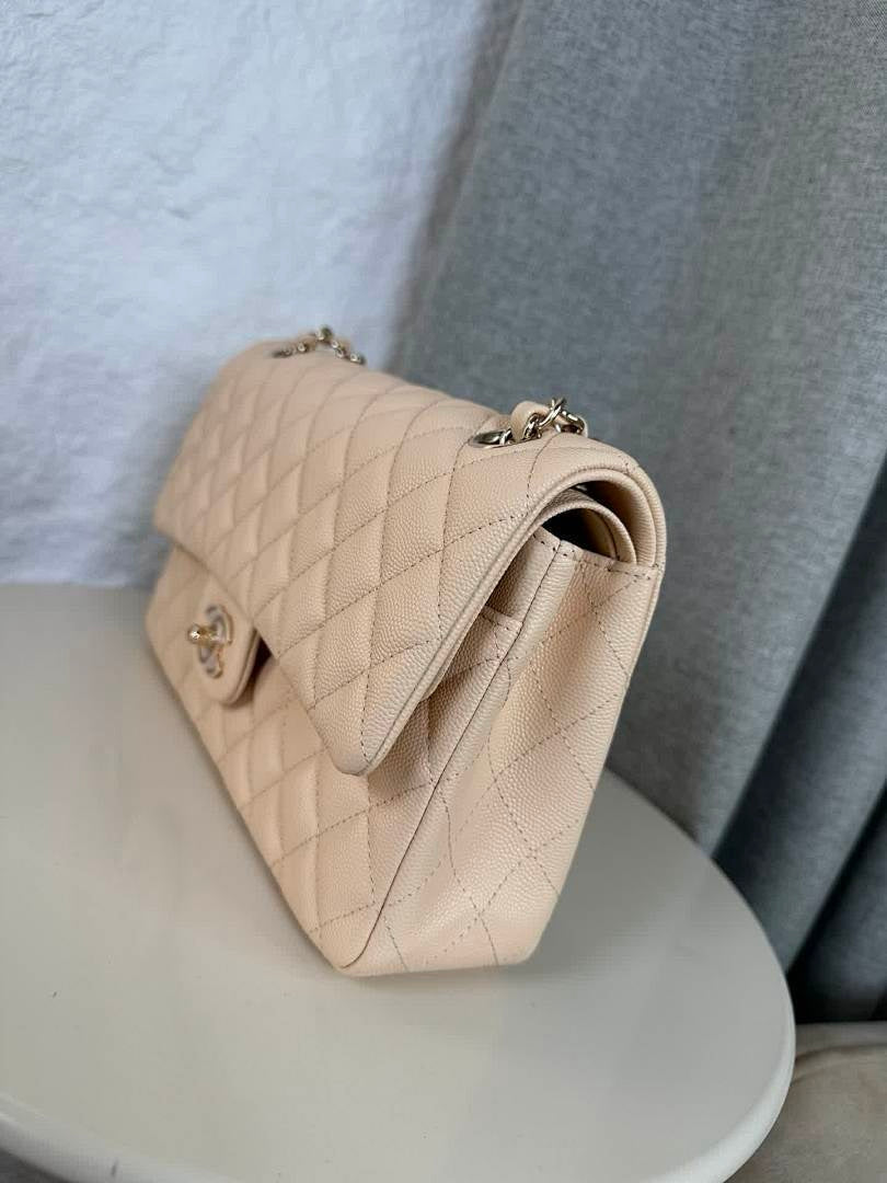 Chanel Classic Flap Medium Beige Gold Hardware