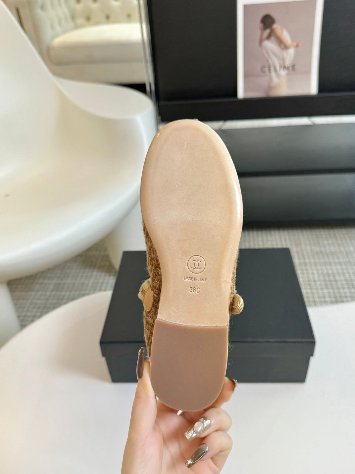 MARY JANE SHOES GRANOLA YELLOW WOOL TWEED