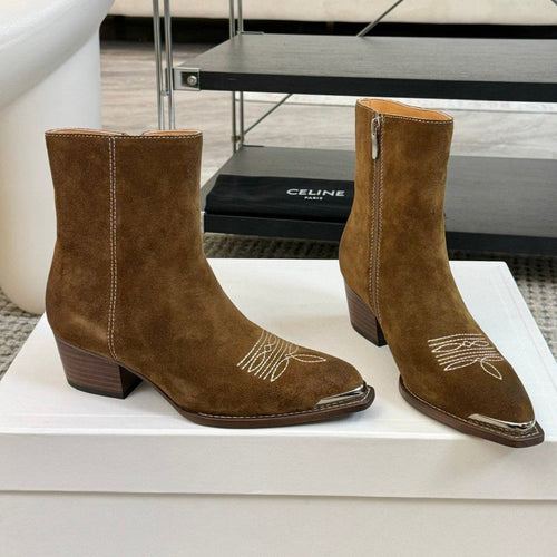 ANKLE BOOTS 45 MM IN MOCHA BROWN SUEDE