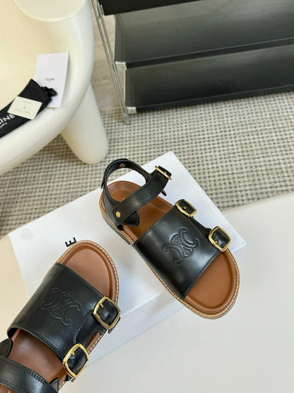 MINO SANDAL IN BLACK CALFSKIN