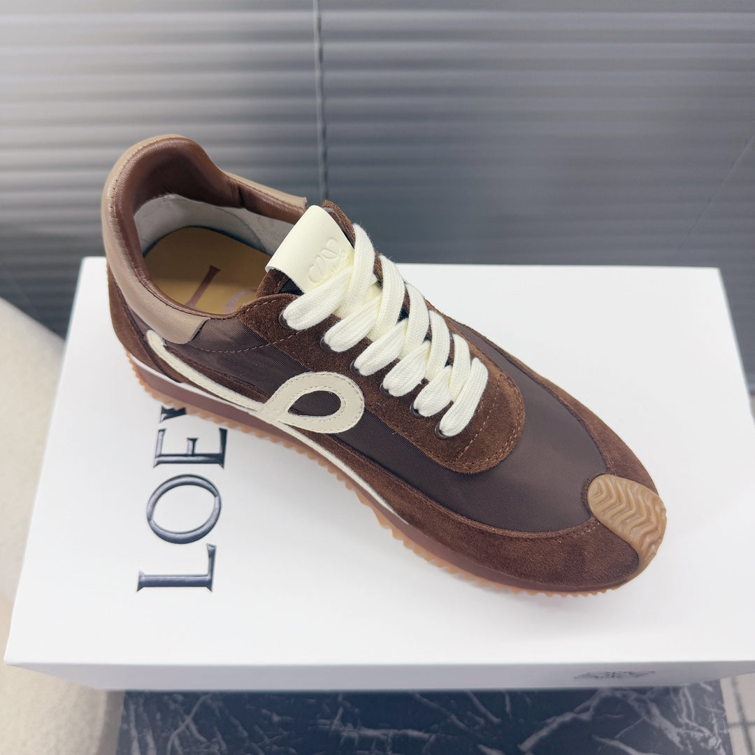 BALLET RUNNER 2.0 IN CHOCOLATE BROWN SUEDE AND LYCRA FABRIC