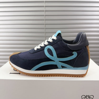 BALLET RUNNER 2.0 IN AEGEAN BLUE SUEDE AND LYCRA FABRIC