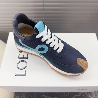 BALLET RUNNER 2.0 IN AEGEAN BLUE SUEDE AND LYCRA FABRIC