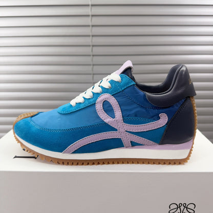 BALLET RUNNER 2.0 IN COBALT BLUE SUEDE AND LYCRA FABRIC