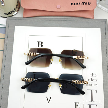 LOGO SQUARE SUNGLASSES 68033 IN METAL