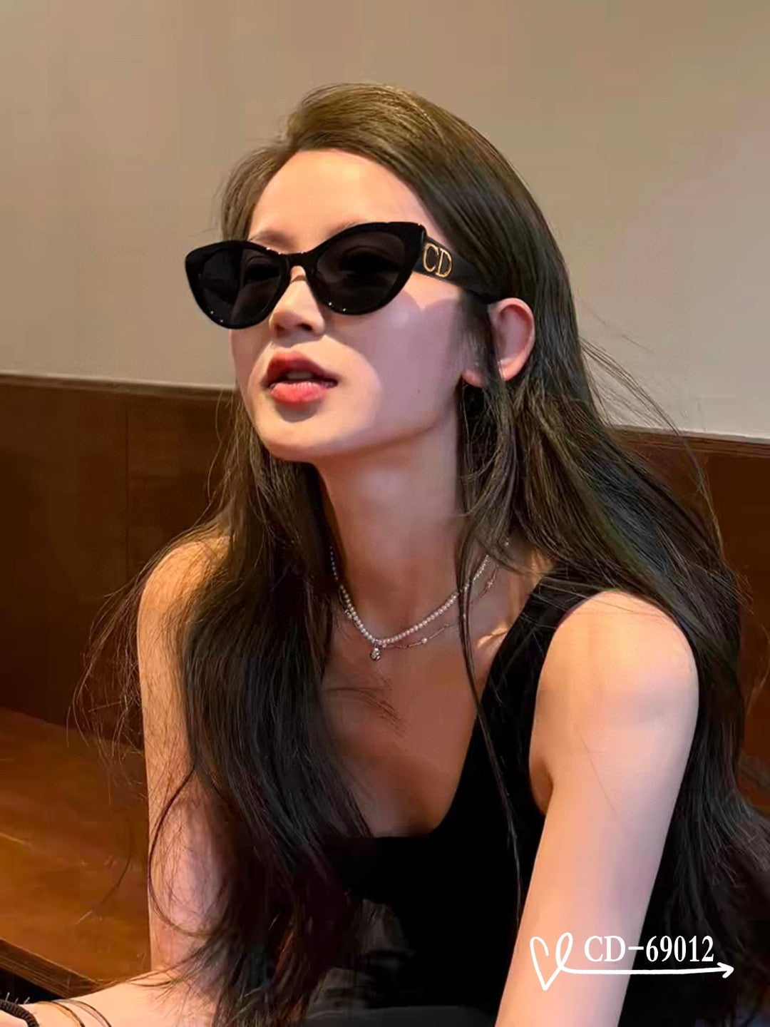 CAT EYE SUNGLASS 69012 IN ACETATE