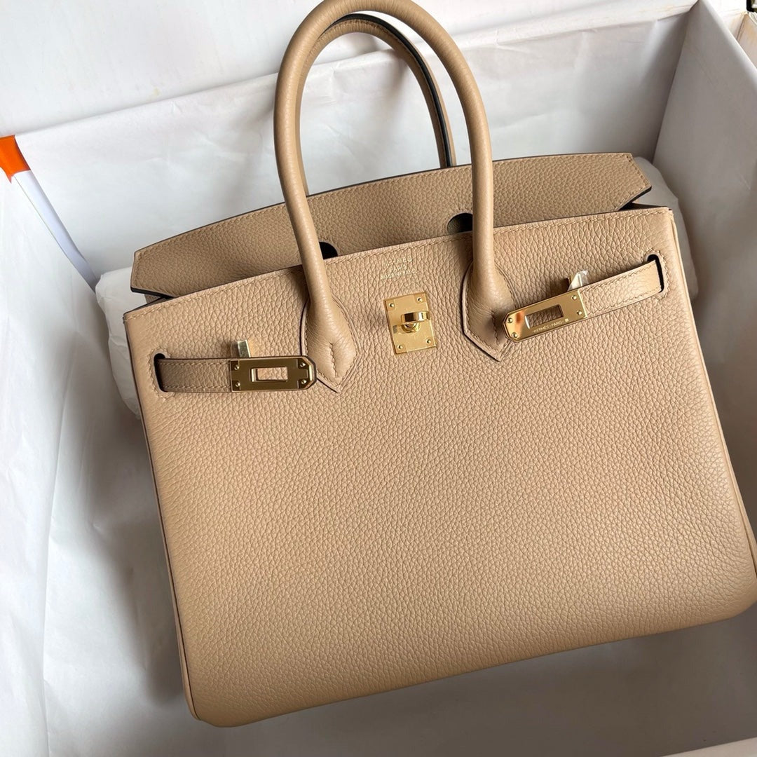 HN Birkin Beige Togo 25 Gold Hardware