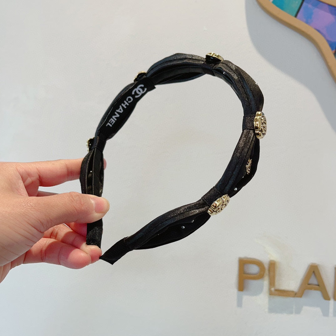 BLACK SILK HAIRBAND 410837