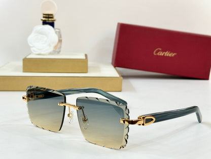 C DE RIMLESS RECTANGULAR FRAME SUNGLASSES 556093 IN METAL