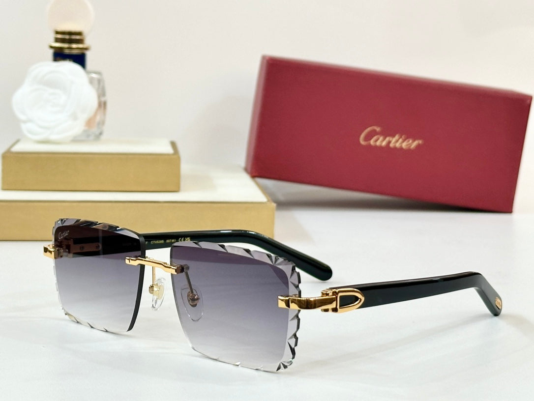 C DE RIMLESS RECTANGULAR FRAME SUNGLASSES 556093 IN METAL