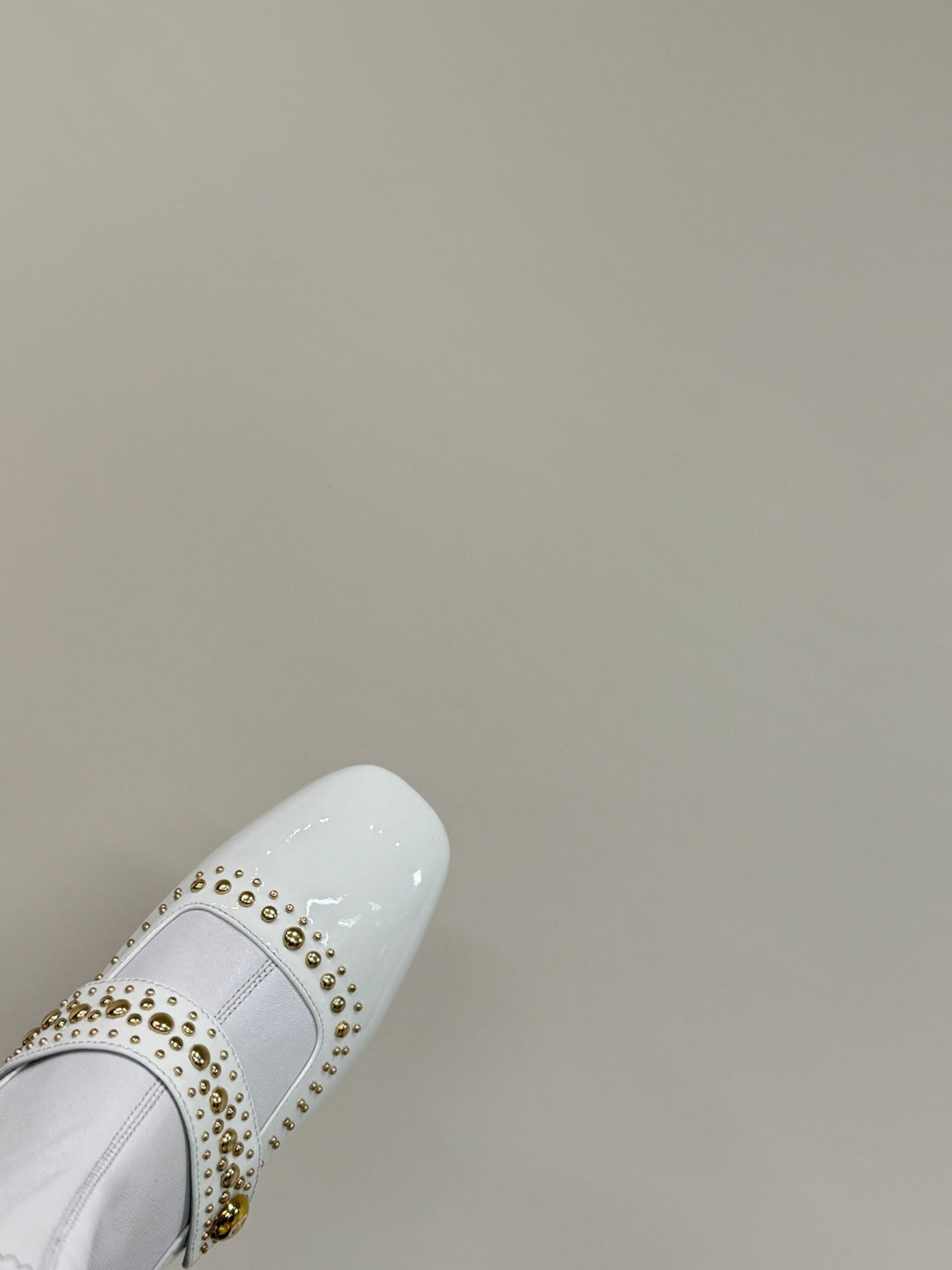 BELLE-D HEELED ANKLE BOOT WHITE PATENT CALFSKIN