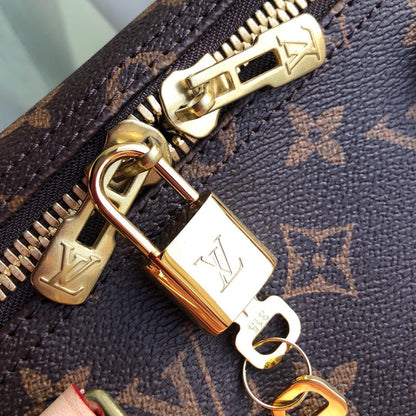 LV Monogram Canvas Keepall Bandoulière 55 Leather Duffle Bag