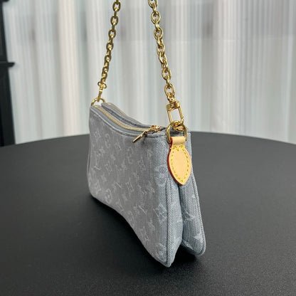 Louis Vuitton Liv Pochette in Washed Denim