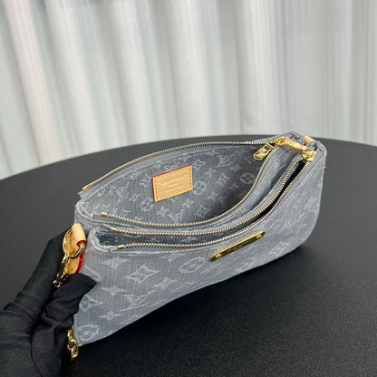 Louis Vuitton Liv Pochette in Washed Denim