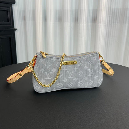 Louis Vuitton Liv Pochette in Washed Denim