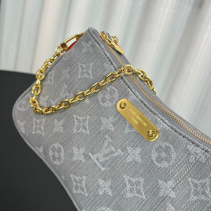 Louis Vuitton Liv Pochette in Washed Denim